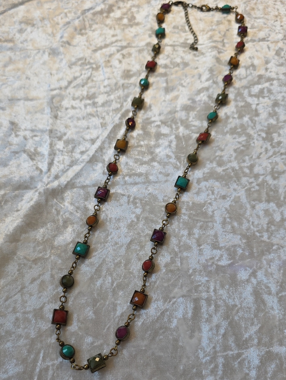 Vtg Premier Designs Chiclet Station Boho-chic Necklace